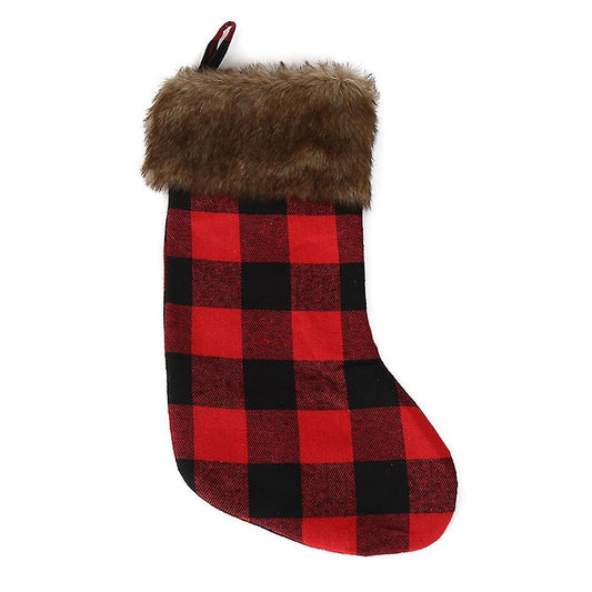 Christmas Stockings - Plaid Classic Large Christmas Stockings, B