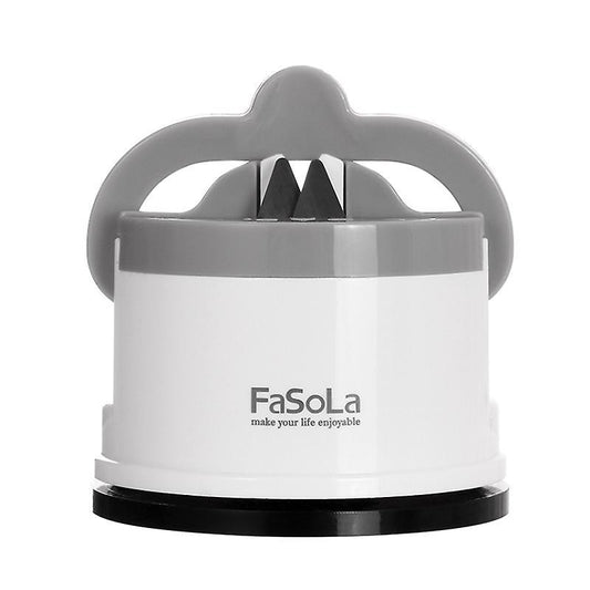 Fasola Kitchen Sharpener Sharpening Tool with Suction Pad,white