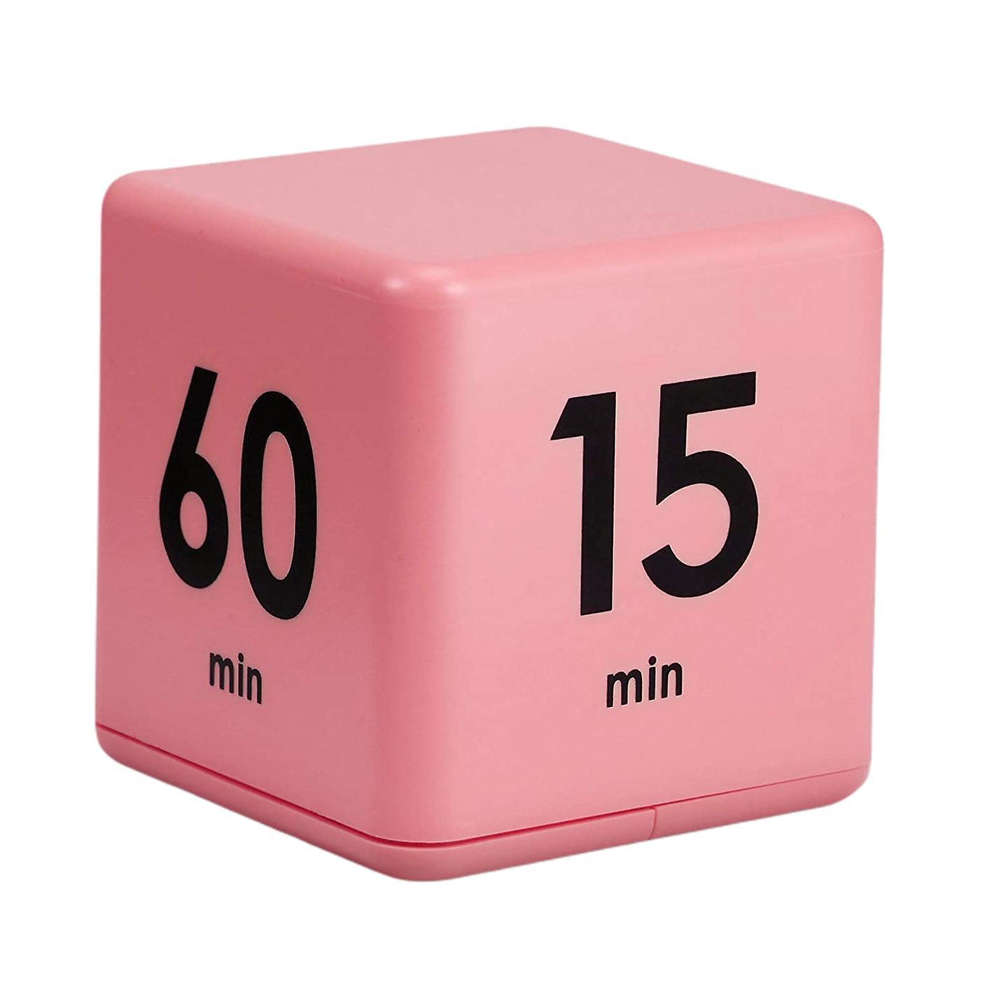 Time Cube-timer Kitchen Timer Gravity Sensor for Meditation (pink)