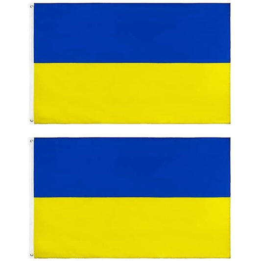 Ukraine National Polyester Flags Outdoor Indoor Decoration Flag 2pcs