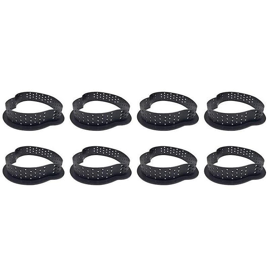 Cake Mold Perforated Cutter Cake Rings Baking Metal Ring Molds 8pcs