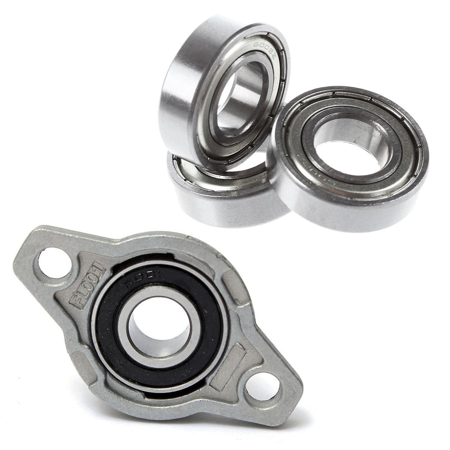 6002z 15 X 32 X 9 Mm Shielded Metal Ball Bearings 5 Pcs, Silver