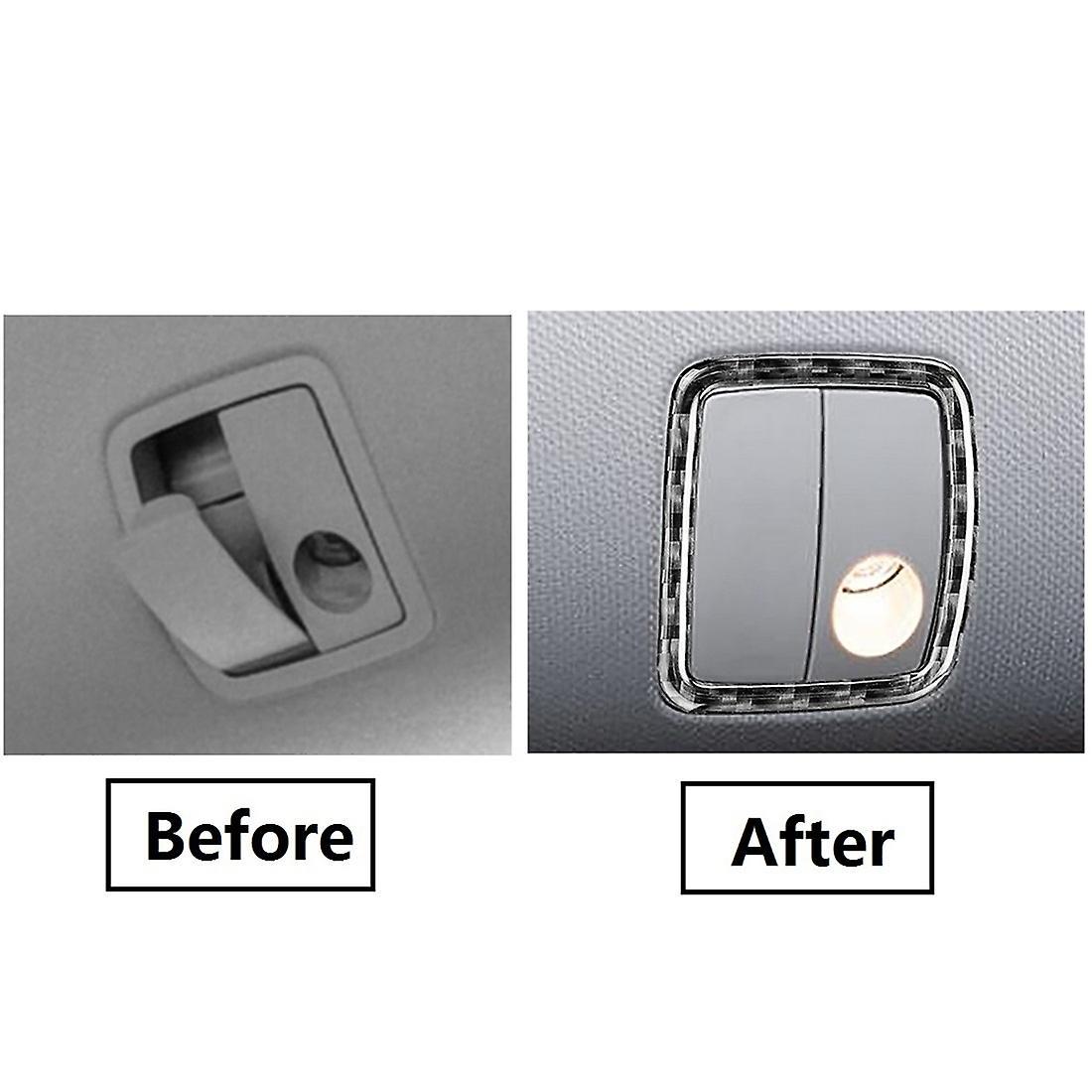 Rear Side Reading Lights Decorative Sticker Carbon Fiber Frame