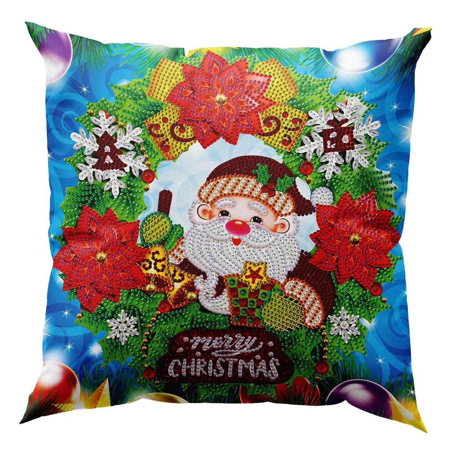 30x30cm Diy Diamond Christmas Pillowcase Decoration Santa Claus