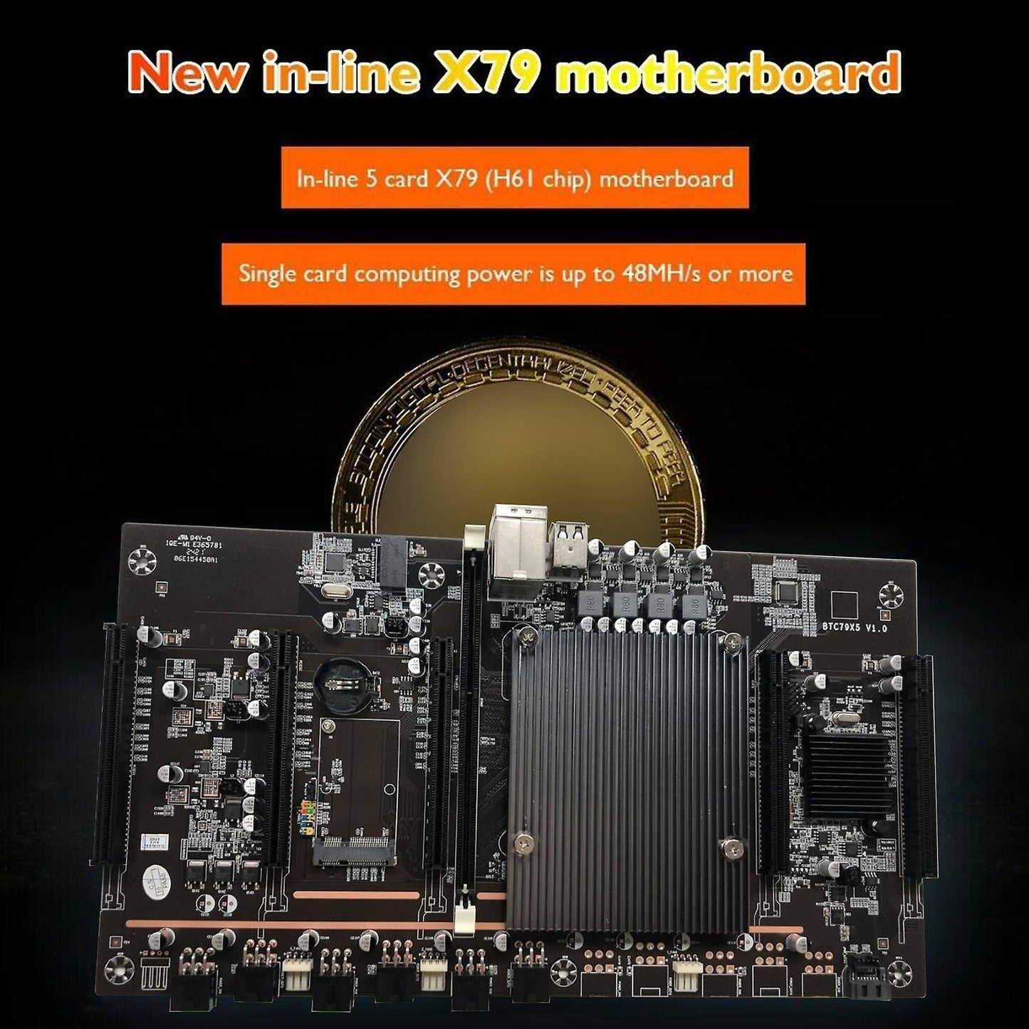 X79 H61 Btc Motherboard Support Rtx3060 Graphics Card for Btc Miner