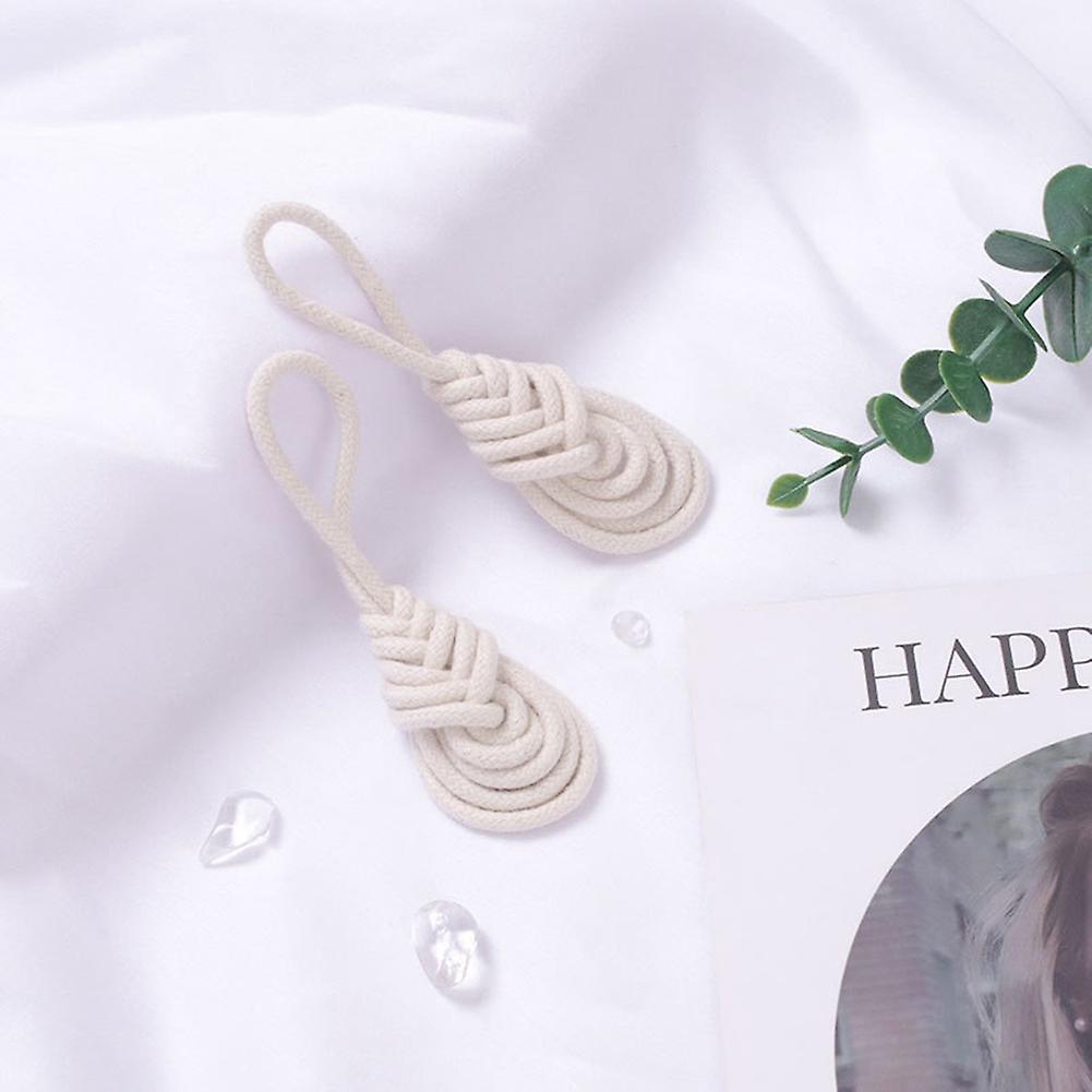 Cotton Rope Napkin Ring Set Of 4,pastoral Napkin Holders without Bead