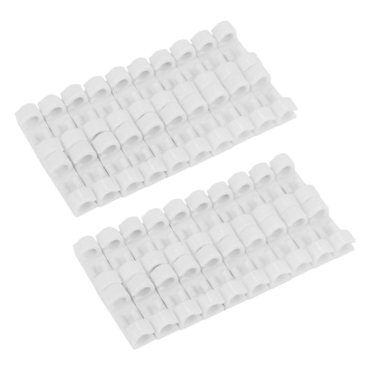 40pcs/lot Desktop Wire Clear Up Clips Holder Clamps (white)