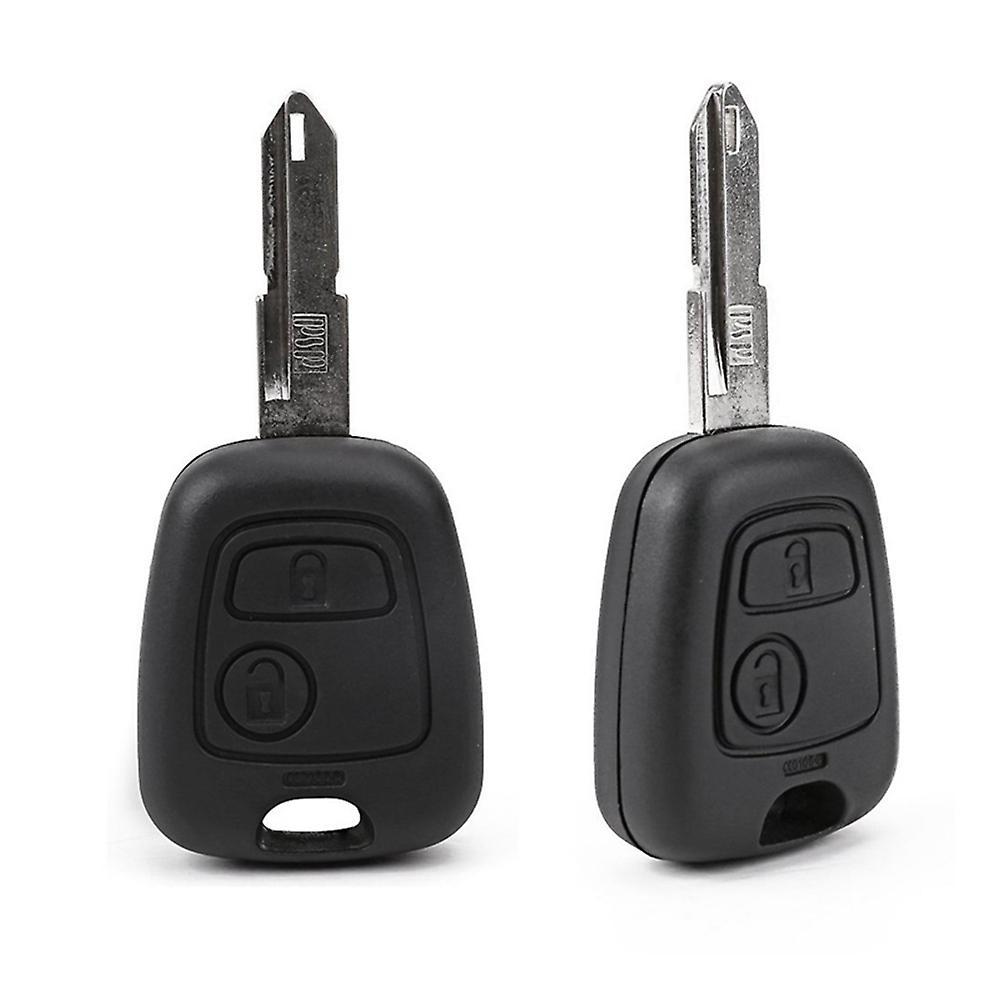 2x Key Shell Transit for Peugeot 2 Button Remote Controll Key 106 107