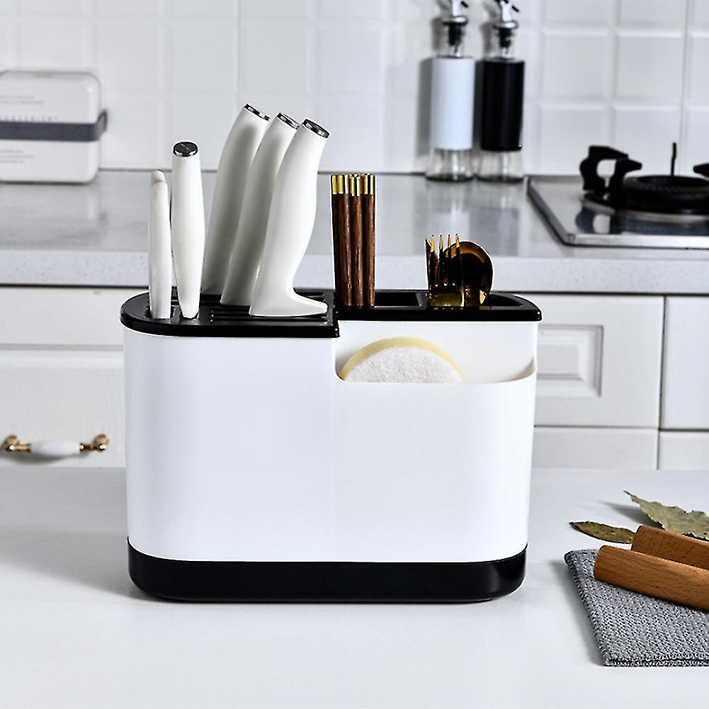Multifunctional Knife Rack Storage Rack Knife Fork Spoon Rack Grey