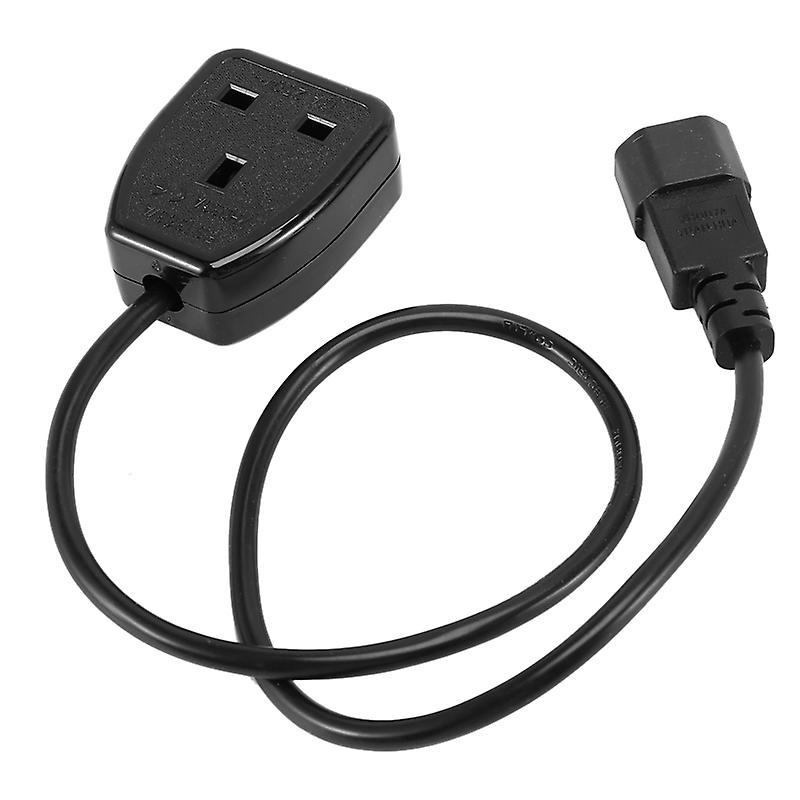 Iec C14 Male Plug to Uk 3pin Female Socket Power Adapter Cable (0.6m)