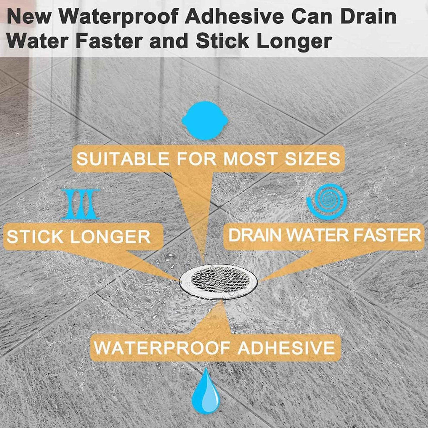 Disposable Shower Drain Hair Catcher for Showers & Bathtubs Stickers