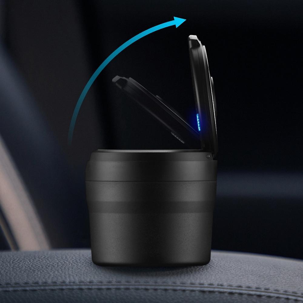 Portable Ashtray with Led Light Auto Moke Cup Holder Ash Tray,black