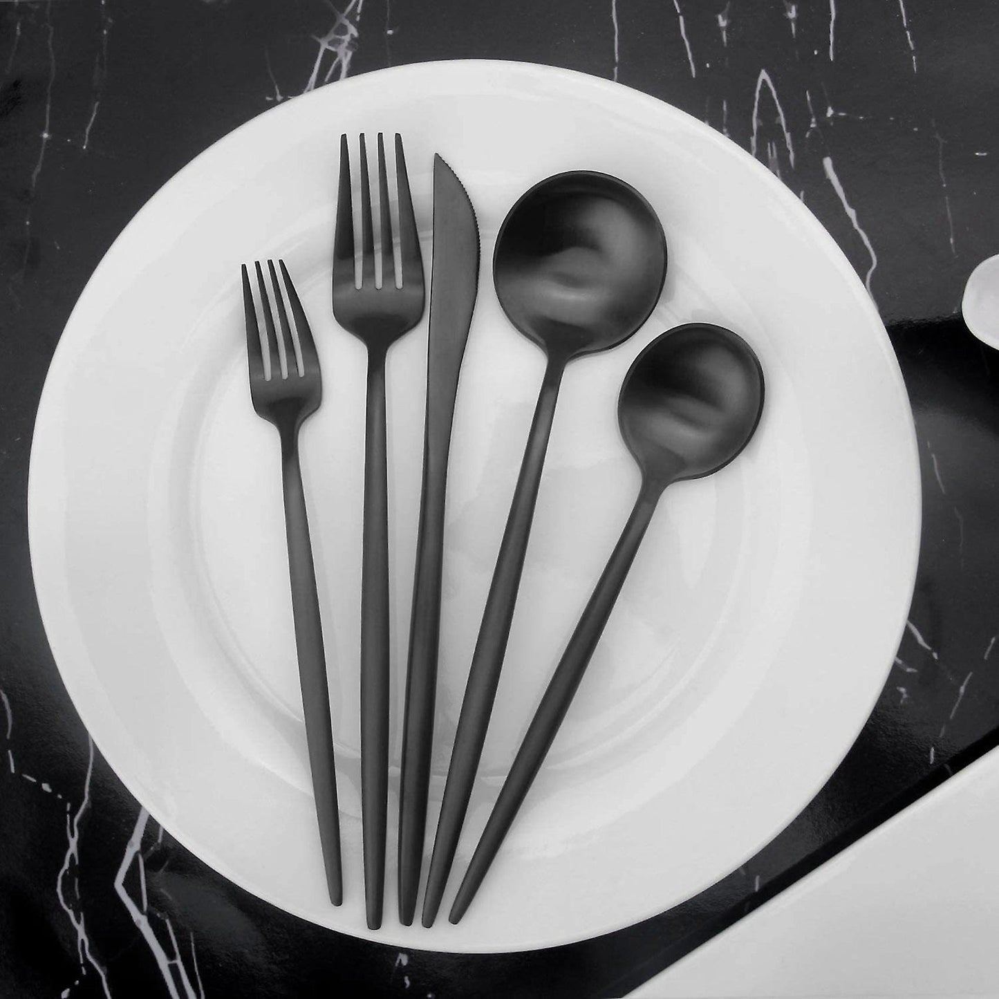 Matte Black Flatware Cutlery Set