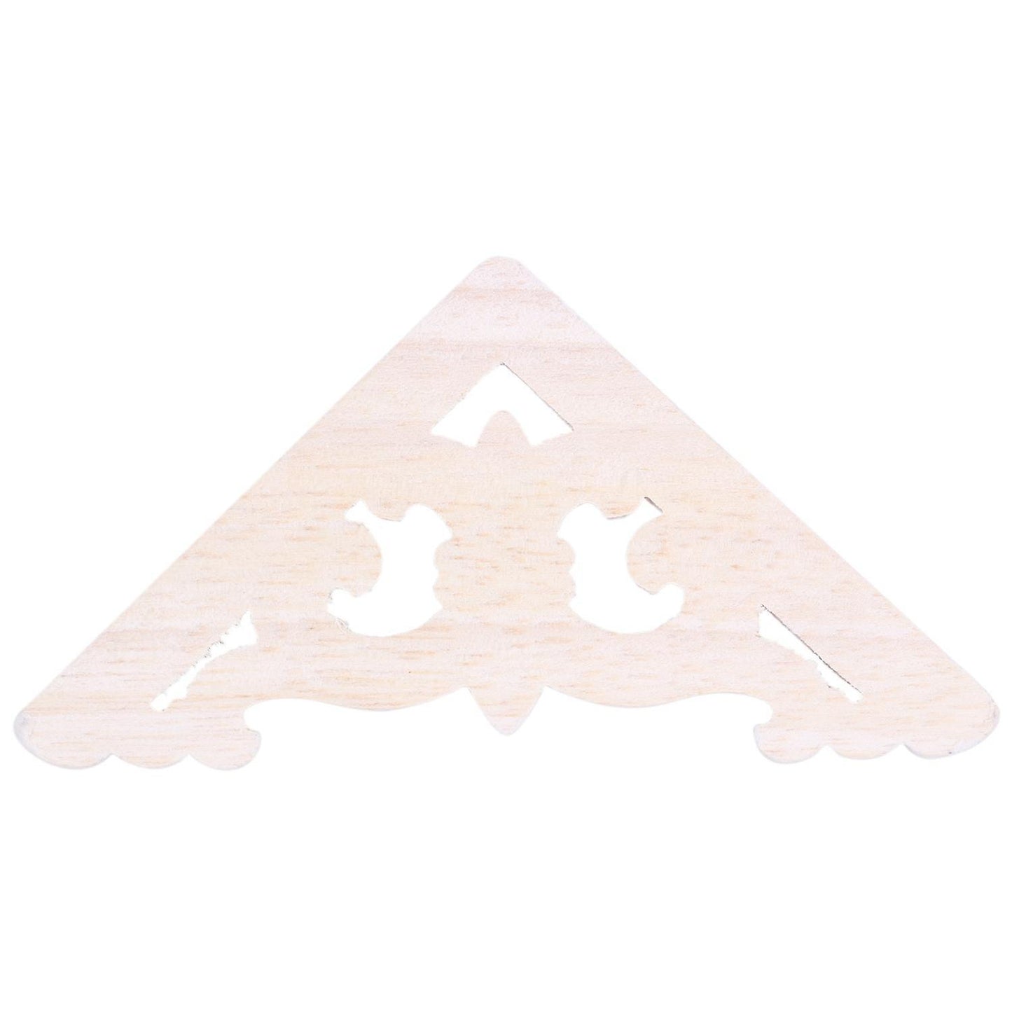 8x8cm Wood Carved Corner Onlay Applique Furniture Craft Unpainted