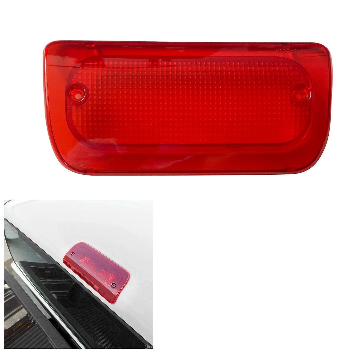 Car High Mount Rear Third Brake Light Shell Lamp Lens Red