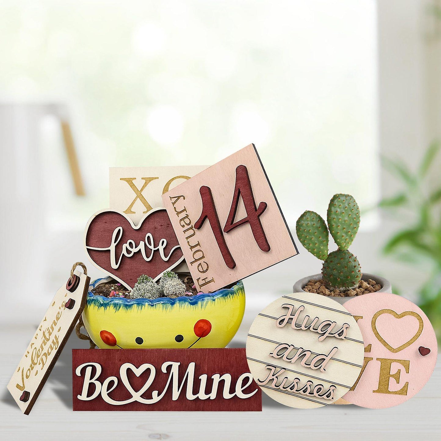 7pcs Tiered Tray Decor Set Valentine's Day Table Decorations Items