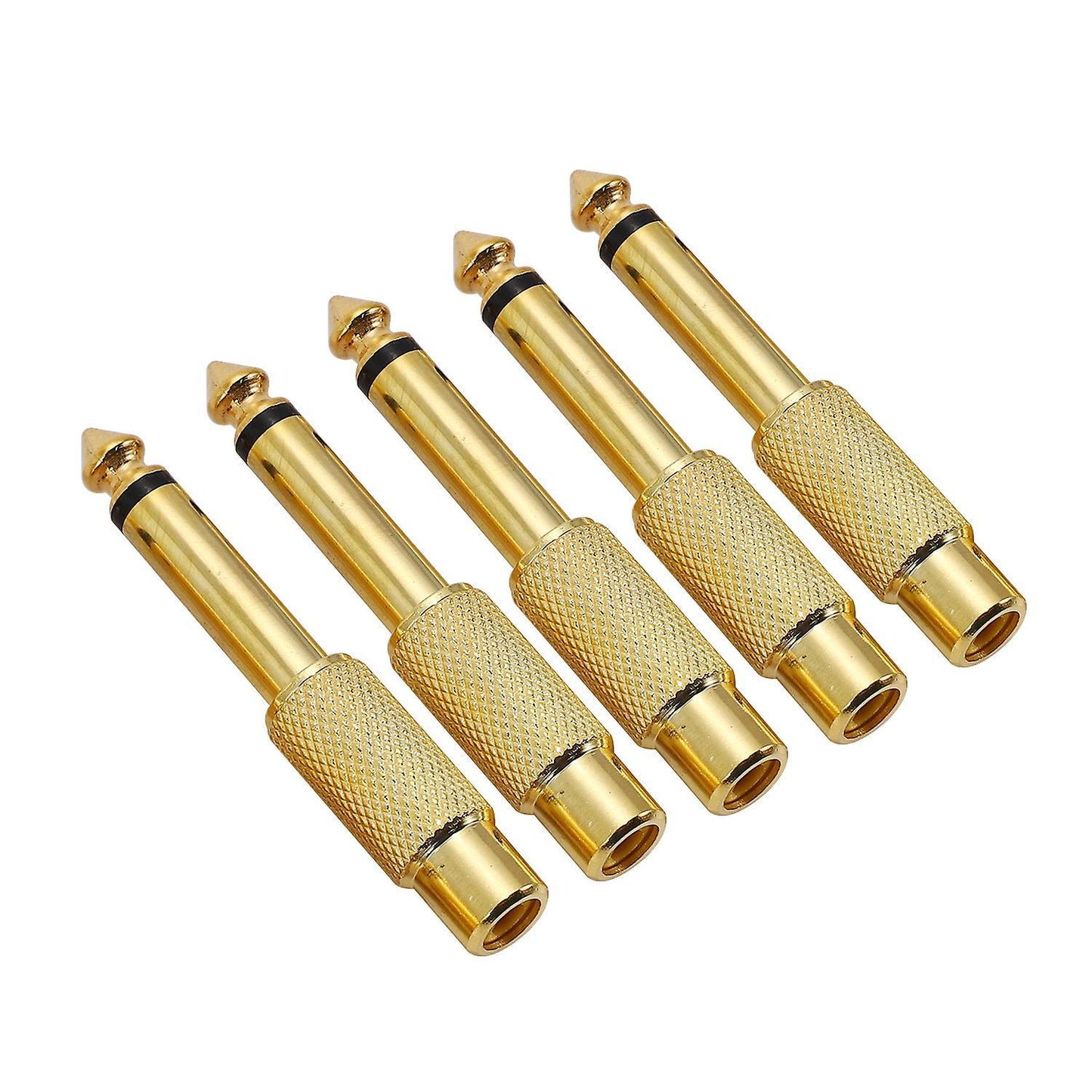 5x Gold Plated 6.35mm 1/4 Inch Male Mono Plug 6.5mm Jack Audio Plug