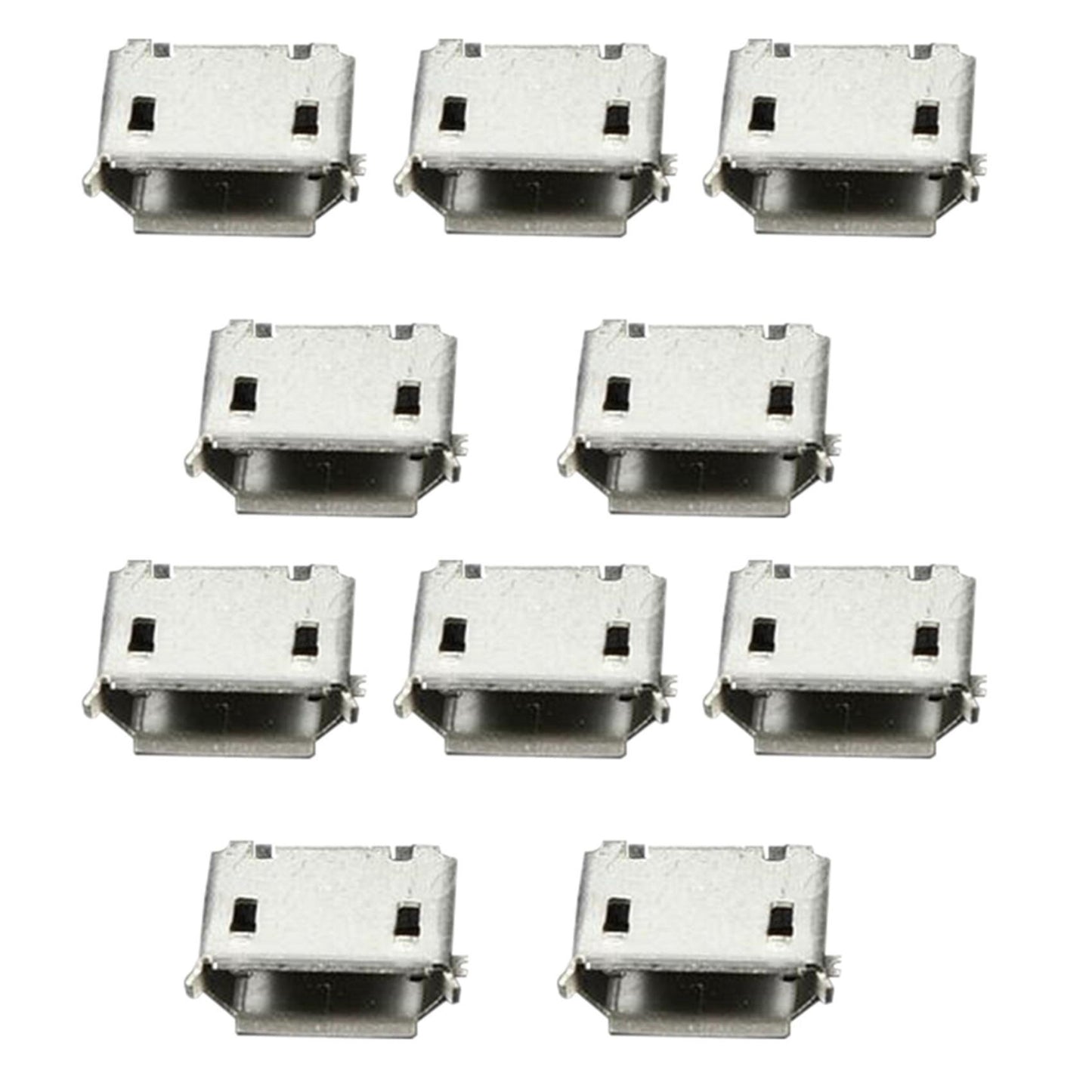 50pcs Usb 5pin Smt Socket Jack Connector Port Pcb Board