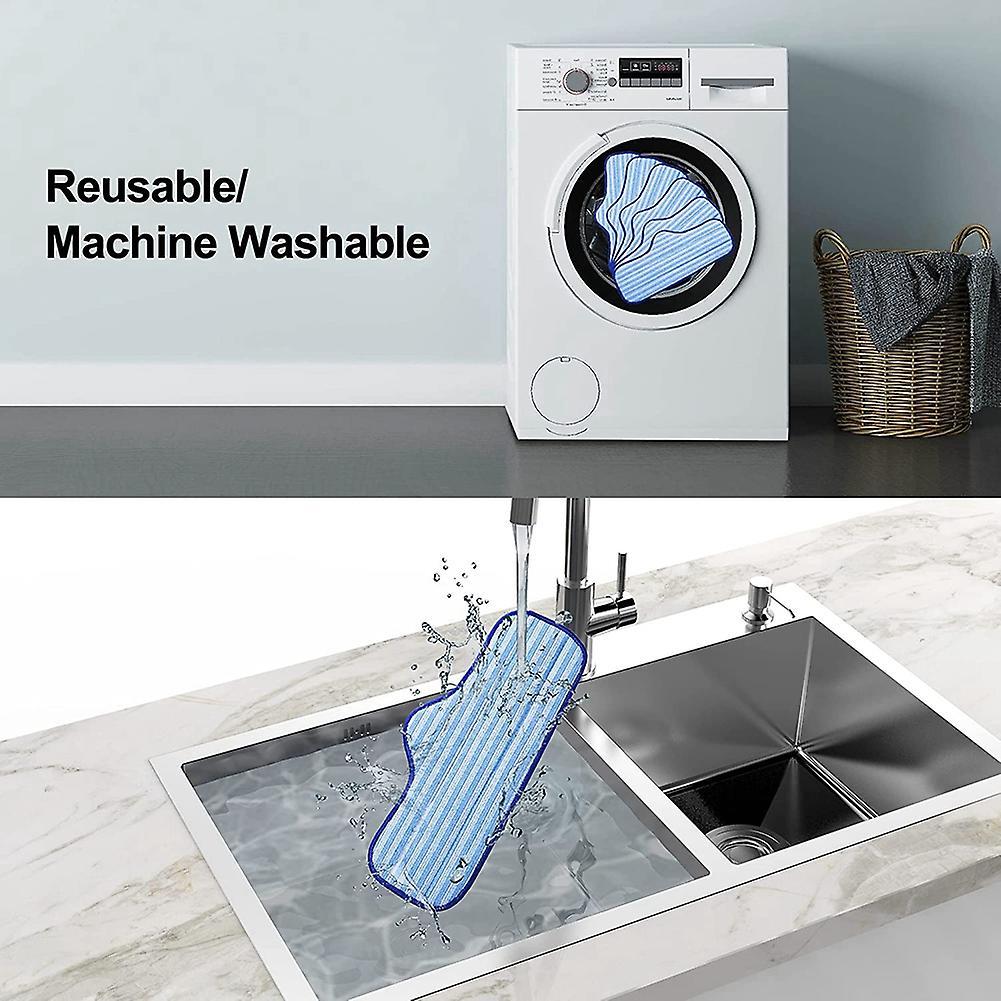 4 Pcs Replacement Microfiber Pads for Dupray Neat Steam Mop, Washable