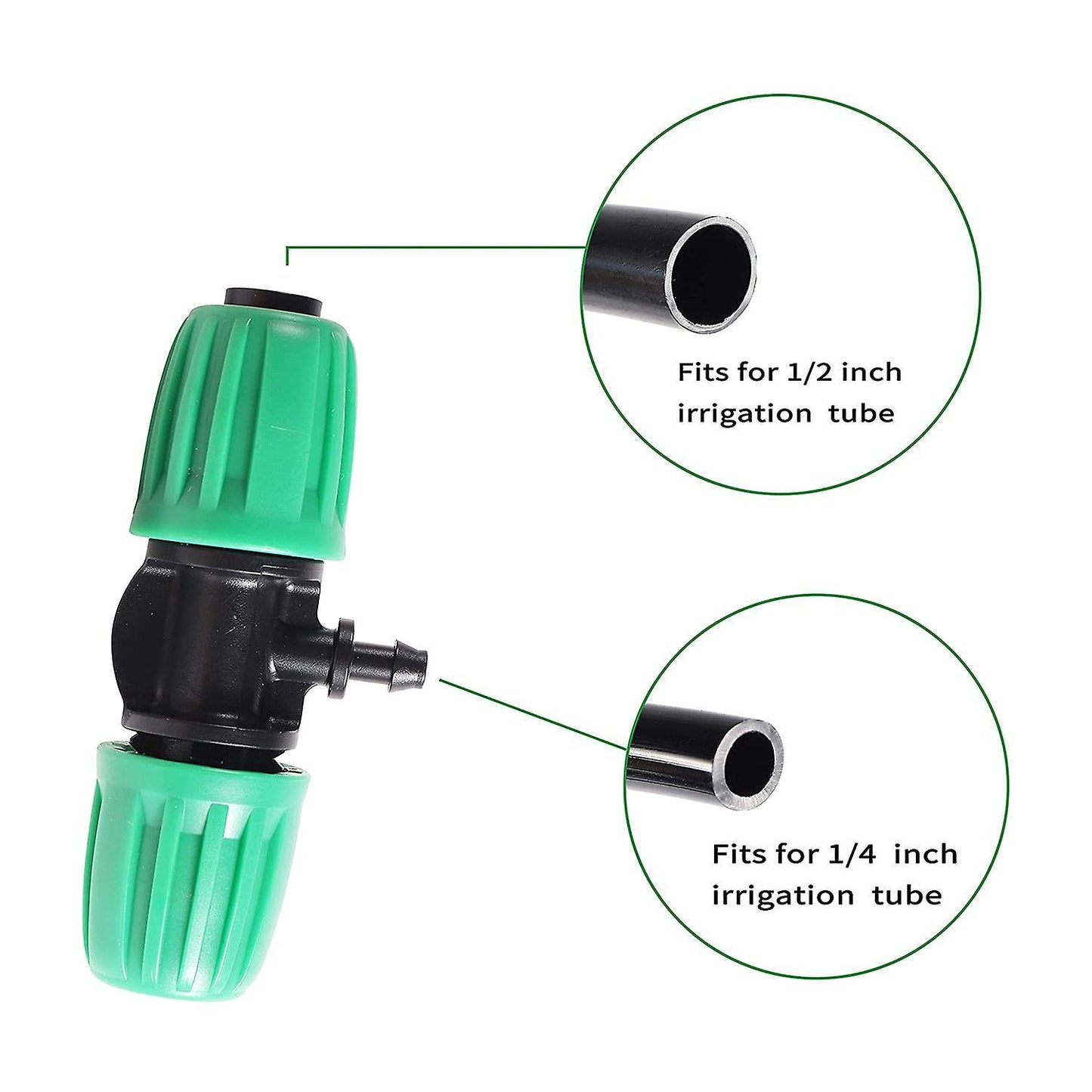 10 Pcs Barbed Tee 1/2 Inch Irrigation Tube (fits 13mm Id/4mm Id)