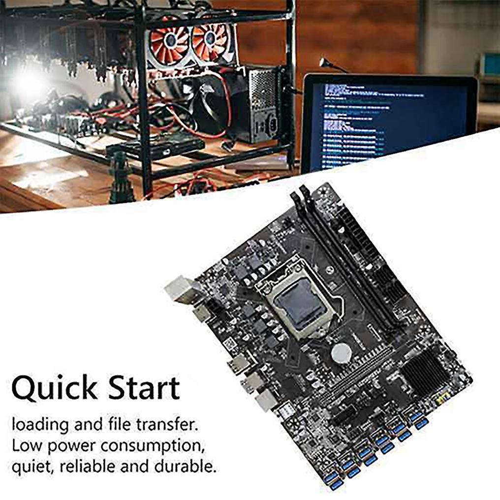 B250c Btc Mining Motherboard with G3900 Cpu+cooling Fan Ram Sata3.0
