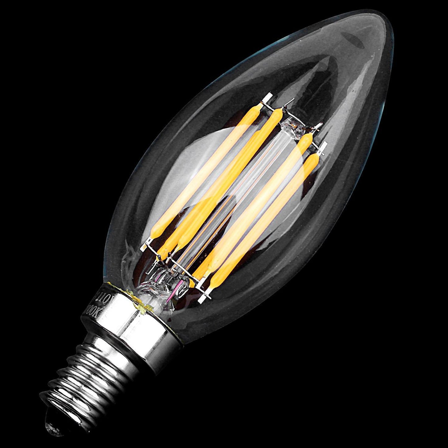 E12 6w Edison Candle Flame Filament Led Light Bulb Lamp 10*3.5cm