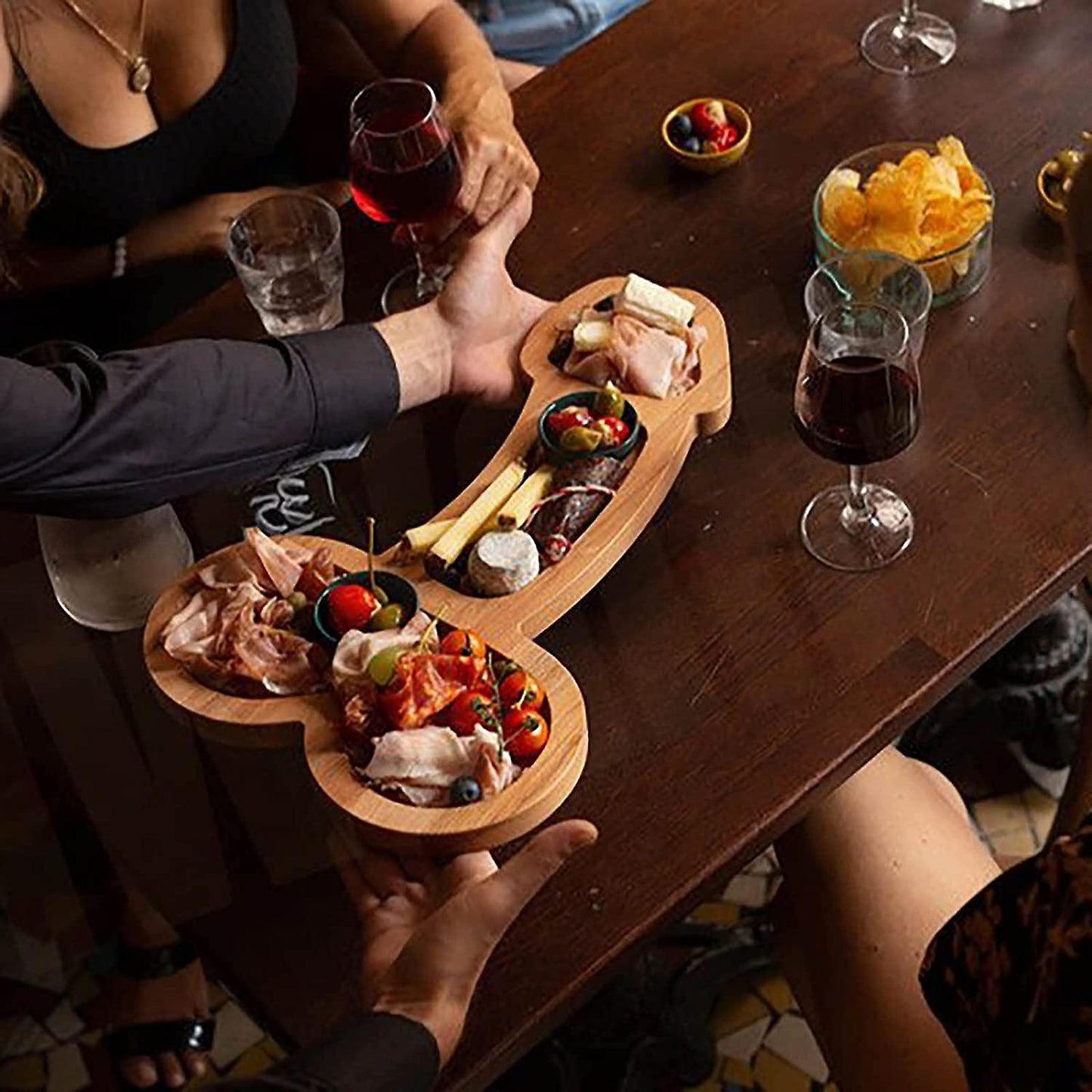Fun Aperitif Boards, Upgraded Cheese Board Sets, Trays (9.45in)