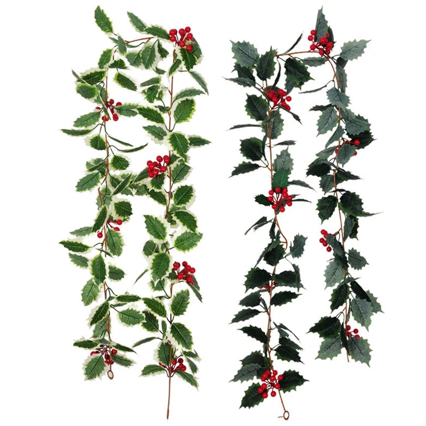 Christmas Garland Winter Red Berries Xmas Party-light Green