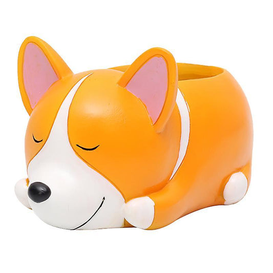 1pcs Resin Cartoon Dog Succulent Cactus Planter Pot,a
