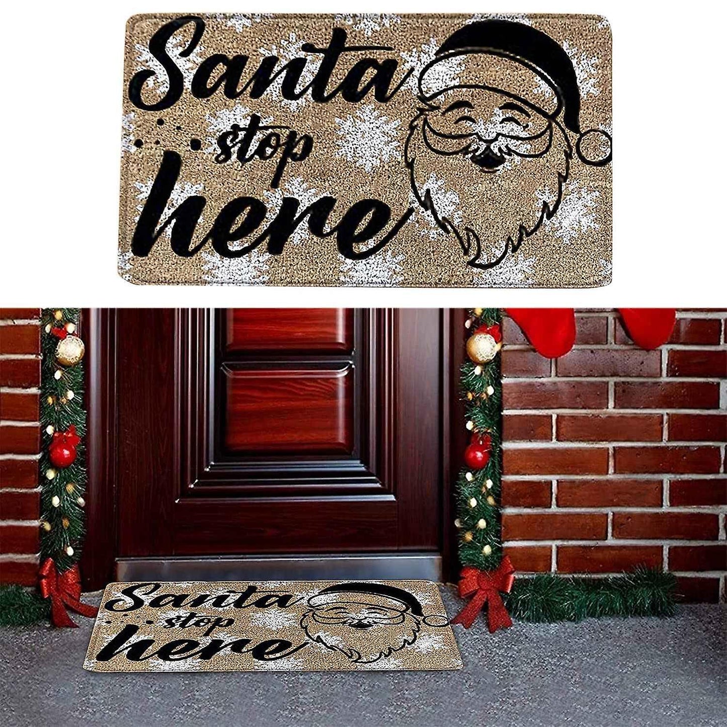 Christmas Doormat Floor Mat Santa Claus Door Mat Outdoor Rug B007