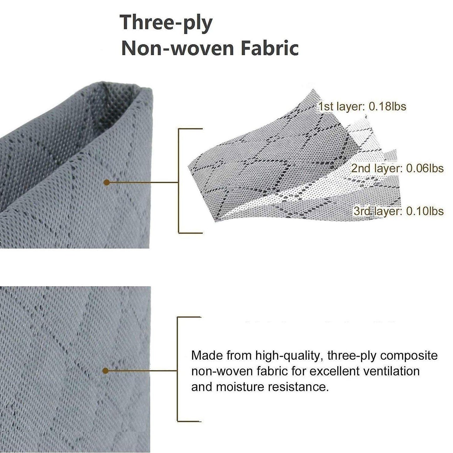 Clothing Storage Bag Large-capacity Foldable Bottom Container-3pcs