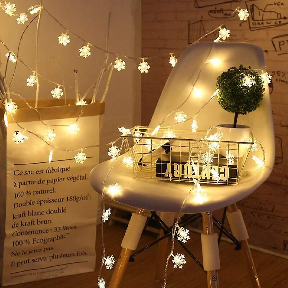 20led Snowflake String Light Christmas Garland Fairy Led Ball Light