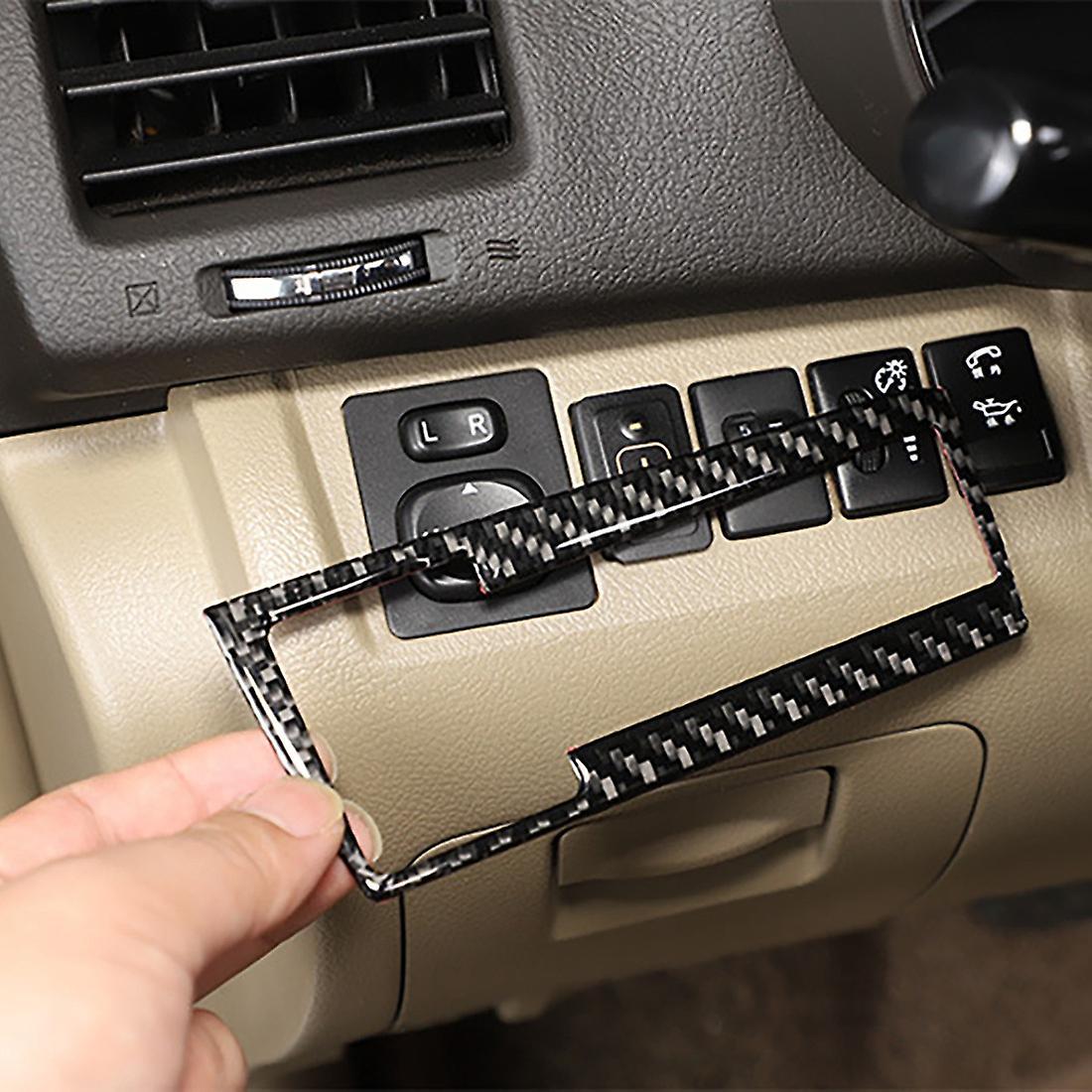 Car Soft Carbon Fiber Headlight Switch Adjustment Frame for Toyota