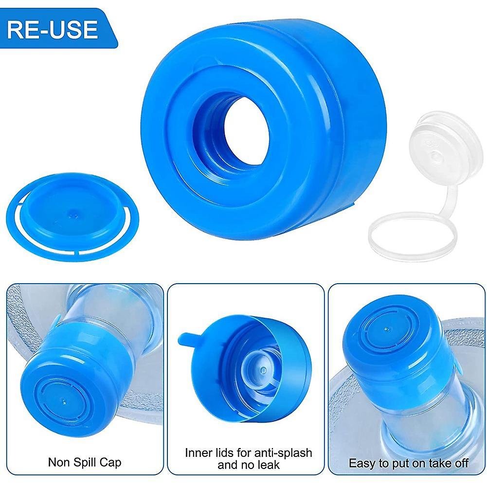 5 Gallon Water Jug Cap,55mm with Handle for Screw Top Bottles,10 Pack