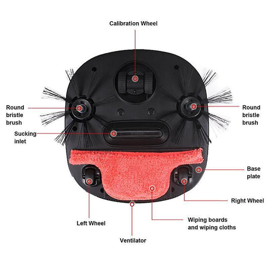 Robot Vacuum Cleaner Sweeping Cleaner(black Eu Plug)