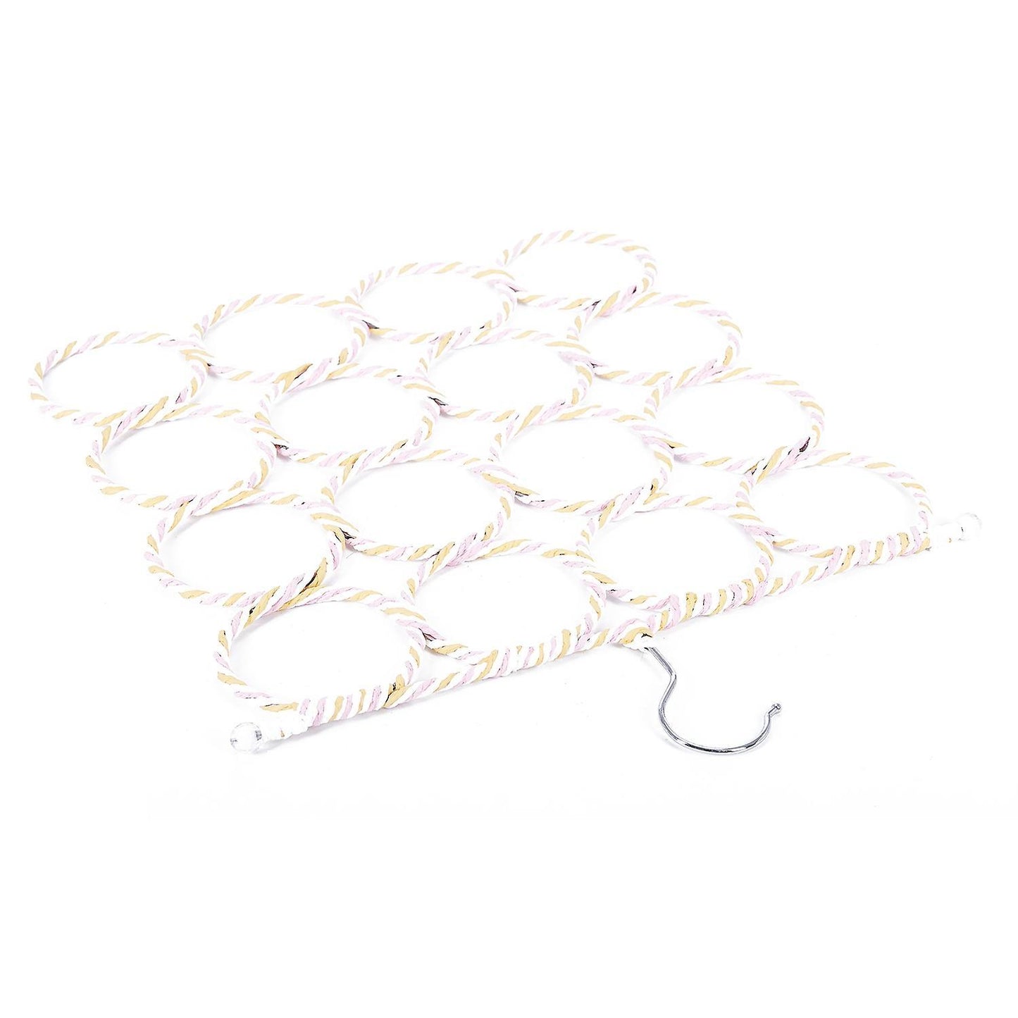 16 Holes Ring Rope Scarf Holder Hanger Shawl Storage Hook Rack