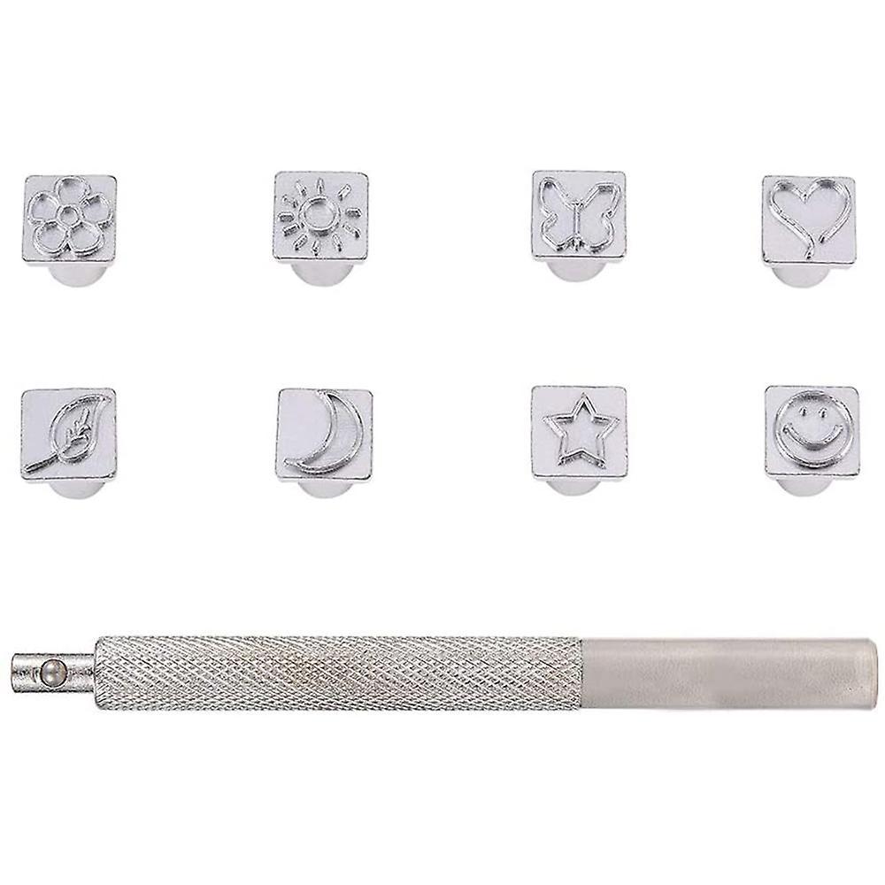 8 Pcs Leather Craft Metal Stamp Set,metal Stamps Punch Set Tool