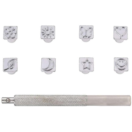 8 Pcs Leather Craft Metal Stamp Set,metal Stamps Punch Set Tool