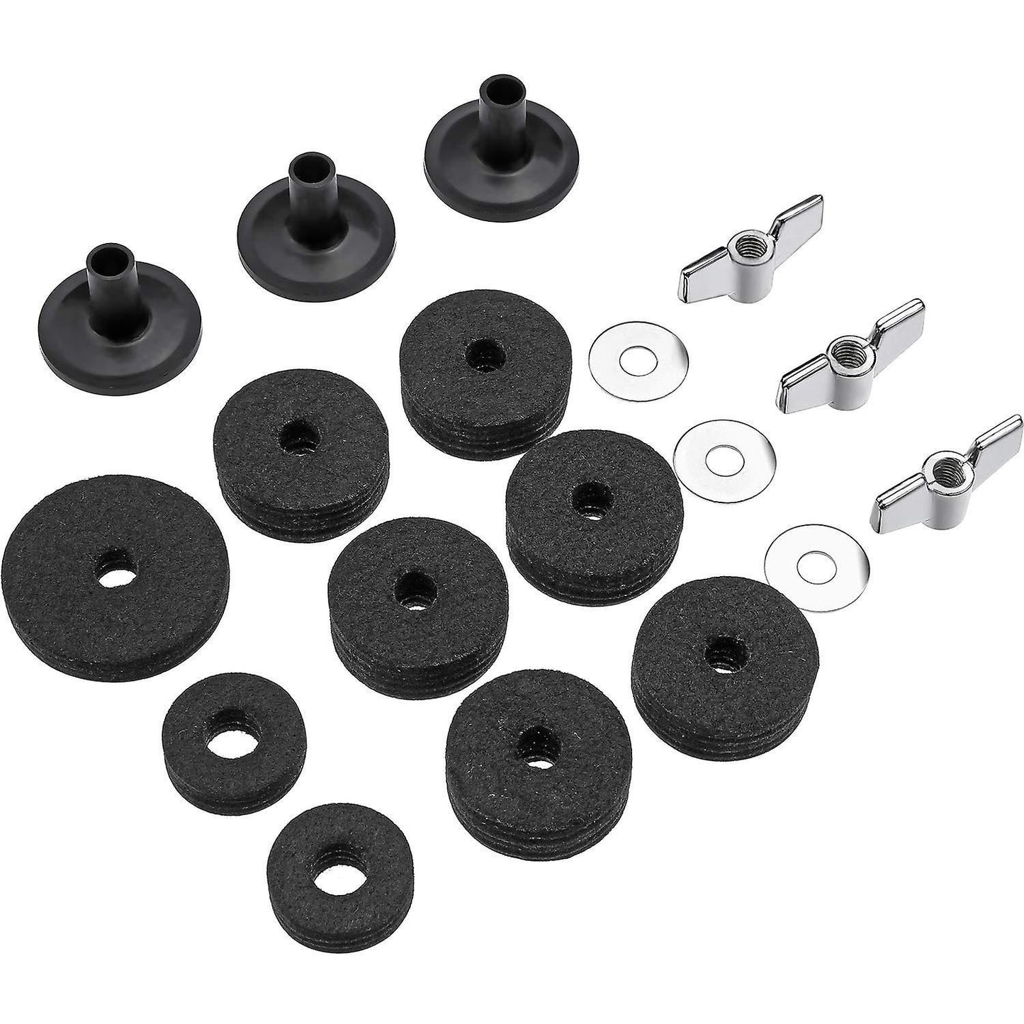18 Pieces Cymbal Accessories Cymbal Felts Hi-hat Clutch Felt