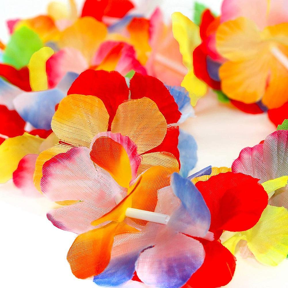 10 Pack Hawaiian Leis Flower Chains Tropical Flower Chain Perfect