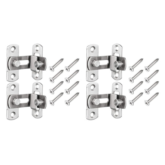 2 Pcs Right Angle Door Hasp Bending Latch Buckle for Doors and Window