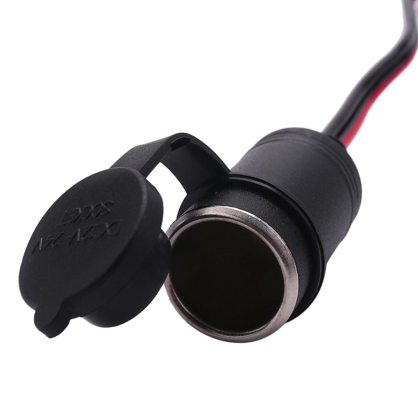 2ft 12v 24v Car Socket Female Adapter 10a Alligator Clips Cord
