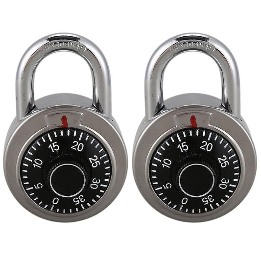 2x Master Coded Lock 50mm with Dial Combination Padlock Defender