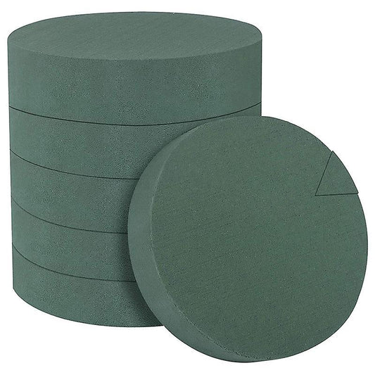 6pcs Flower Foam Blocks,6.5inch Round Dry for Artificial Flowers
