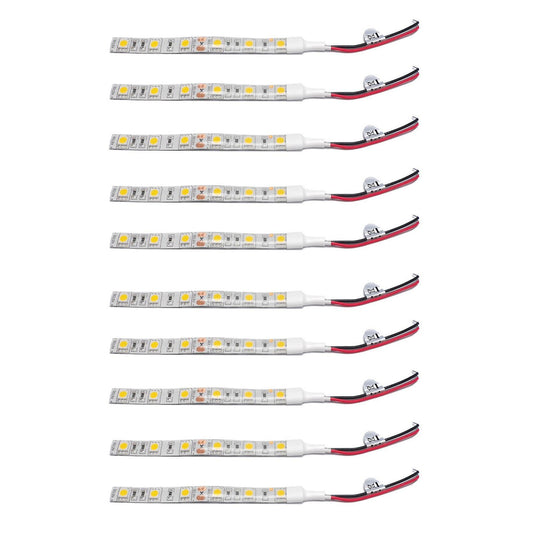 10pcs 10cm Waterproof Red 5050 Led Strip Lights Dc 12v Boat Car