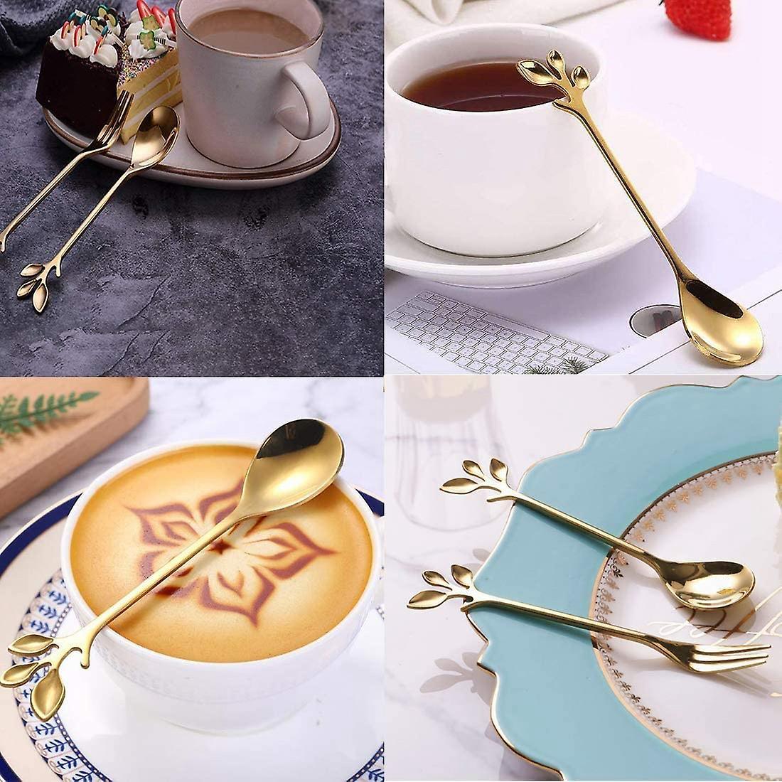 Stainless Steel Fork and Spoon Set, Ice Cream Tea Coffee Spoon