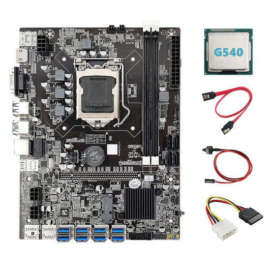 B75 Eth Mining Motherboard 8xpcie to Usb+g540 Cpu B75 Motherboard