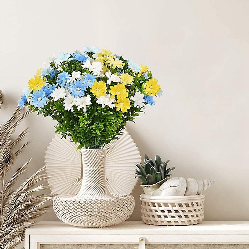 6 Bouquets Daisies Artificial Flowers Faux Silk Daisy Wildflowers