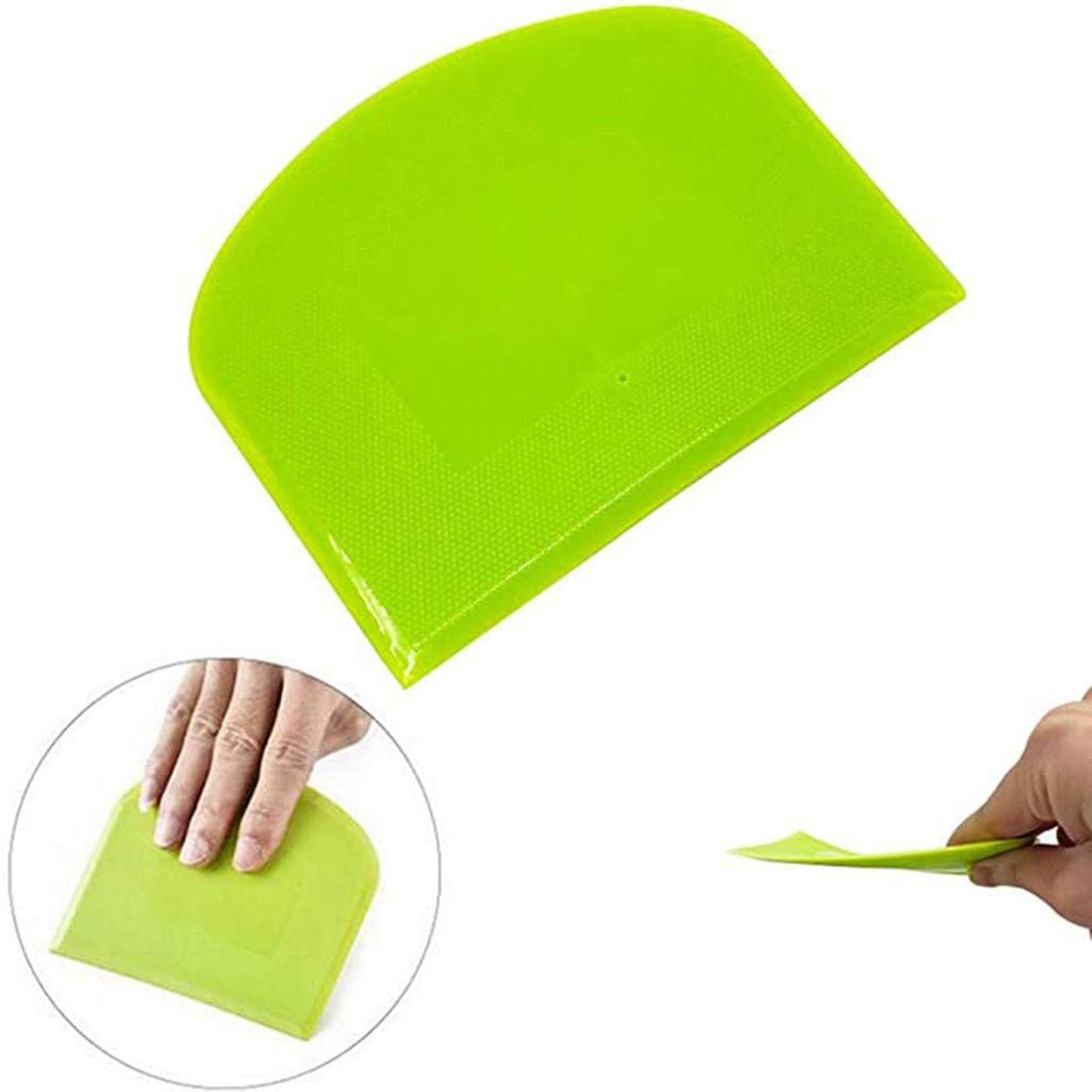 2 Pcs Dough Scraper Bowl Scraper Food-safe Plastic Dough Cutter
