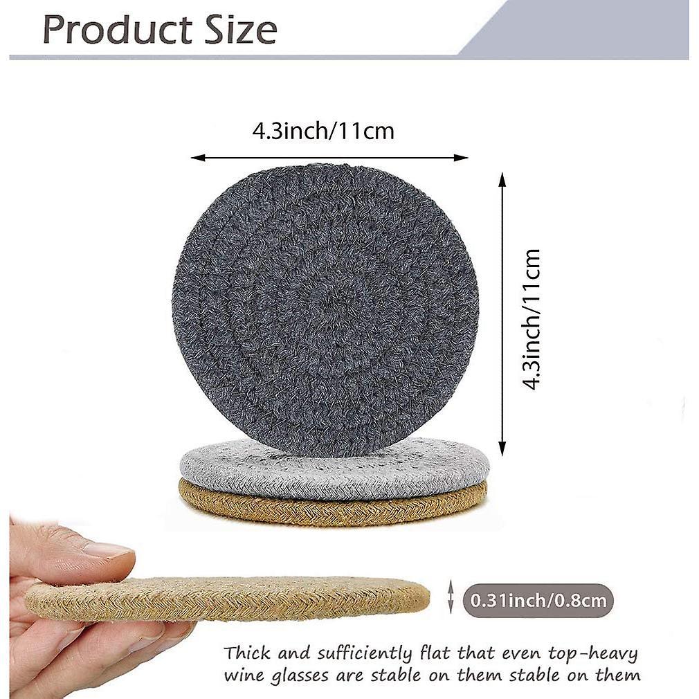 Drink Coasters with Holder, for Tabletop Protection Thicker